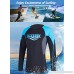 ZITY Men's Long Sleeve UPF 50+ UV Protection Swimsuit Wetsuit Top Rash Guard Blue B073TT8B8Q